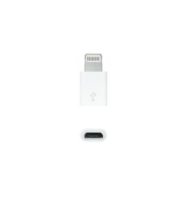 Adaptador Micro USB 2.0 Lightning Nanocable 10.10.4100/ Micro USB Hembra - Lightning Macho/ Blanco