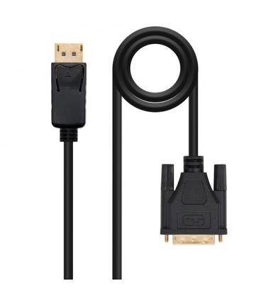 Nanocable Cable Conversor DisplayPort a DVI, DP/M - DVI/M, Negro, 1 m - Imagen 1