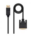 Nanocable Cable Conversor DisplayPort a DVI, DP/M - DVI/M, Negro, 1 m - Imagen 1