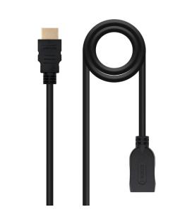 Nanocable Cable HDM 2.0 Prolongador A/M-A/H, Negro, 2 m - Imagen 1