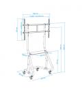 TooQ FS20200M-B Soporte de suelo con ruedas/patas para pantallas de 60" - 105" - Imagen 11