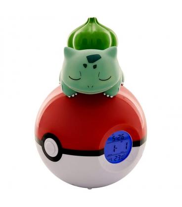 Lampara led despertador reloj teknofun madcow entertainment pokemon bulbasaur durmiendo en pokeball - Imagen 1