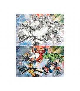 Puzzle para rascar prime 3d marvel collage de personajes 150 piezas