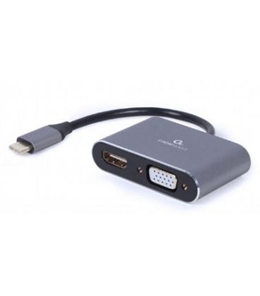 Gembird Adaptador USB Type-C a HDMI /VGA Gris - Imagen 1