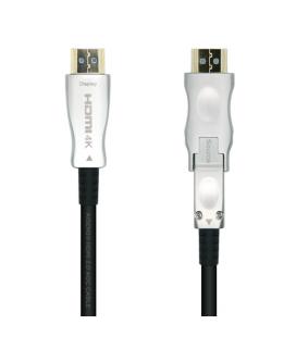 AISENS Cable HDMI V2.0 AOC Desmontable Premium Alta Velocidad / HEC 4k@60Hz 4:4:4 18Gbps, A/M-D/A/M, Negro, 15m - Imagen 1