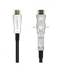 AISENS Cable HDMI V2.0 AOC Desmontable Premium Alta Velocidad / HEC 4k@60Hz 4:4:4 18Gbps, A/M-D/A/M, Negro, 15m - Imagen 3