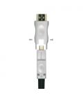 AISENS Cable HDMI V2.0 AOC Desmontable Premium Alta Velocidad / HEC 4k@60Hz 4:4:4 18Gbps, A/M-D/A/M, Negro, 30m - Imagen 2