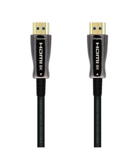 AISENS Cable HDMI V2.1 AOC Ultra Alta Velocidad / HEC 8k@60Hz 4k@120Hz 4:4:4 48Gbps, A/M-A/M, Negro, 10m - Imagen 1