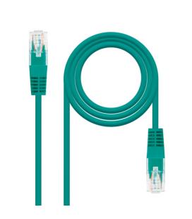 Nanocable Cable Red Latiguillo RJ45 CAT.6 UTP AWG24, Verde, 25 cm - Imagen 1