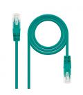 Nanocable Cable Red Latiguillo RJ45 CAT.6 UTP AWG24, Verde, 25 cm - Imagen 1