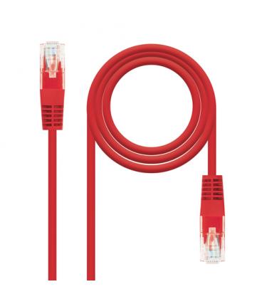 Nanocable Cable Red Latiguillo RJ45 CAT.6 UTP AWG24, Rojo, 25 cm - Imagen 1