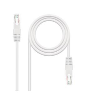 Nanocable Cable Red Latiguillo RJ45 CAT.6 UTP AWG24, Blanco, 25 cm - Imagen 1