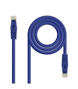 Nanocable Cable Red Latiguillo RJ45 LSZH CAT.6A UTP AWG24, Azul, 25 cm - Imagen 1