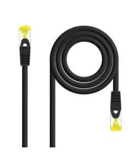 Nanocable Cable Red Latiguillo RJ45 LSZH CAT.6A SFTP AWG26, Negro, 25 cm - Imagen 1