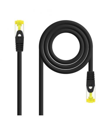 Nanocable Cable Red Latiguillo RJ45 LSZH CAT.6A SFTP AWG26, Negro, 25 cm - Imagen 1