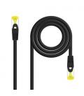 Nanocable Cable Red Latiguillo RJ45 LSZH CAT.6A SFTP AWG26, Negro, 25 cm - Imagen 1