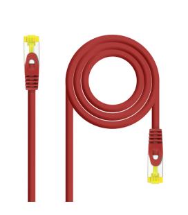 Nanocable Cable Red Latiguillo RJ45 LSZH CAT.6A SFTP AWG26, Rojo, 25 cm - Imagen 1