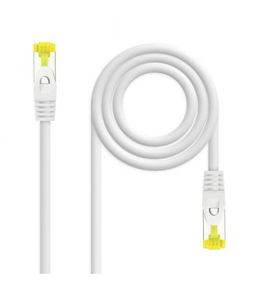 Nanocable Cable Red Latiguillo RJ45 LSZH CAT.6A SFTP AWG26, Blanco, 25 cm - Imagen 1