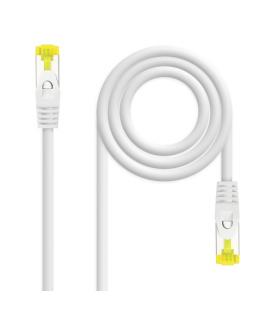 Nanocable Cable Red Latiguillo RJ45 LSZH CAT.6A SFTP AWG26, Blanco, 30 cm