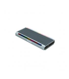 CAJA EXTERNA TOOQ TQE-2221G NGFF/NVMe "SHINOBI" USB-A RGB GRIS - Imagen 1