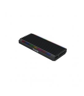 CAJA EXTERNA TOOQ TQE-2222B NGFF/NVMe "SHINOBI" USB-A RGB NEGRO - Imagen 1