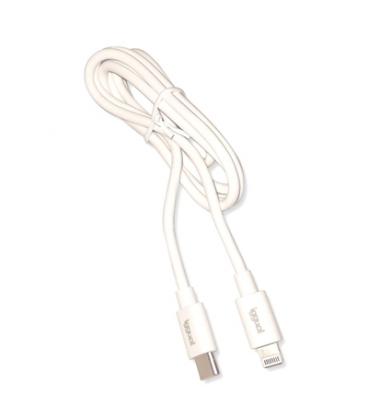 iggual cable USB-C/Lightning 100 cm blanco Q3.0 3A - Imagen 1