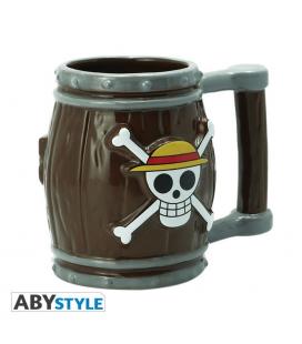 Taza 3d abysse one piece barril jolly roger logo