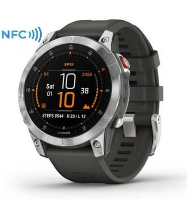 Smartwatch garmin epix 2/ notificaciones/ frecuencia cardíaca/ gps/ plata y gris - Imagen 1