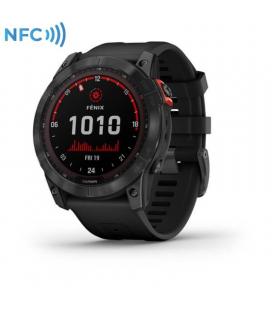 Smartwatch garmin fénix 7x solar/ notificaciones/ frecuencia cardíaca/ gps/ negro y plata - Imagen 1