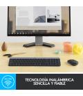 Logitech Slim Wireless Keyboard and Mouse Combo MK470 teclado USB QWERTY Español Grafito - Imagen 11