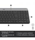 Logitech Slim Wireless Keyboard and Mouse Combo MK470 teclado USB QWERTY Español Grafito - Imagen 13