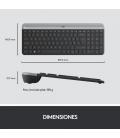 Logitech Slim Wireless Keyboard and Mouse Combo MK470 teclado USB QWERTY Español Grafito - Imagen 15