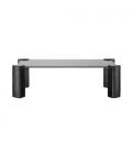 AISENS Soporte Elevador Cristal para Monitor/Portátil, Negro - Imagen 2