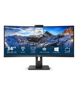 Monitor Profesional Ultrapanorámico Curvo Philips 346P1CRH 34"/ WQHD/ Webcam/ Multimedia/ Negro