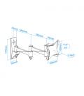 TooQ SOPORTE GIRATORIO E INCLINABLE PARA MONITOR / TV LCD, PLASMA Y LED (3 PIVOTES) DE 10-23, NEGRO - Imagen 10