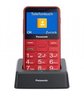 Teléfono móvil panasonic kx-tu155exrn para personas mayores/ rojo