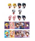 Set figuras con postales megahouse naruto shippuden petit chara land 10th anniversary - Imagen 1