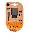 Cargador de pared tech one tech tec2423/ 2xusb + cable usb tipo-c/ 2.4a/ negro - Imagen 4