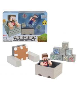 Figura mattel minecraft vagoneta explosiva lanza y choca - Imagen 1