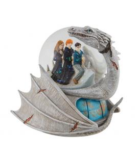 Figura enesco bola de agua decorativa harry potter dragon ucraniano harry ron y hermione - Imagen 1