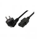 Cable alimentación 3go cpower/ schuko macho - c13 hembra/ 2m/ negro - Imagen 2