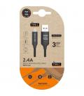 Cable usb 2.0 tech one tech tec2003/ usb tipo-c macho - usb macho/ 1m/ negro - Imagen 4