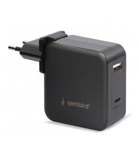 CARGADOR UNIVERSAL PARA PORTATIL GENBIRD 60W TIPO C NEGRO