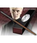 Replica the noble collection harry potter draco malfoy varita con caja y placa de identificacion - Imagen 1