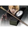 Replica the noble collection harry potter ron weasley varita con caja y placa de identificacion - Imagen 1