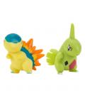 Pack de 2 figuras jazwares pokemon batalla cyndaquil & larvitar 5 cm - Imagen 1