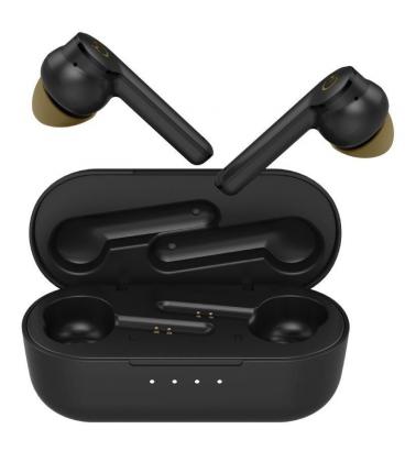 Auriculares bluetooth hiditec vesta 90's limited edition con estuche de carga/ autonomía 8h/ negros - Imagen 1