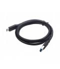 CABLE USB(C) 3.1 A USB(A) 3.0 PHASAK 1.8M NEGRO - Imagen 1