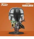 Funko pop star wars the mandalorian el mandaloriano xl version armadura cromatica con yoda en brazos 49931 - Imagen 2