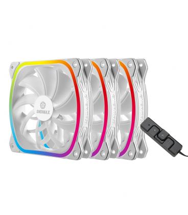 Ventilador gaming enermax squa rgb blanco 120mm pack de 3 - Imagen 1